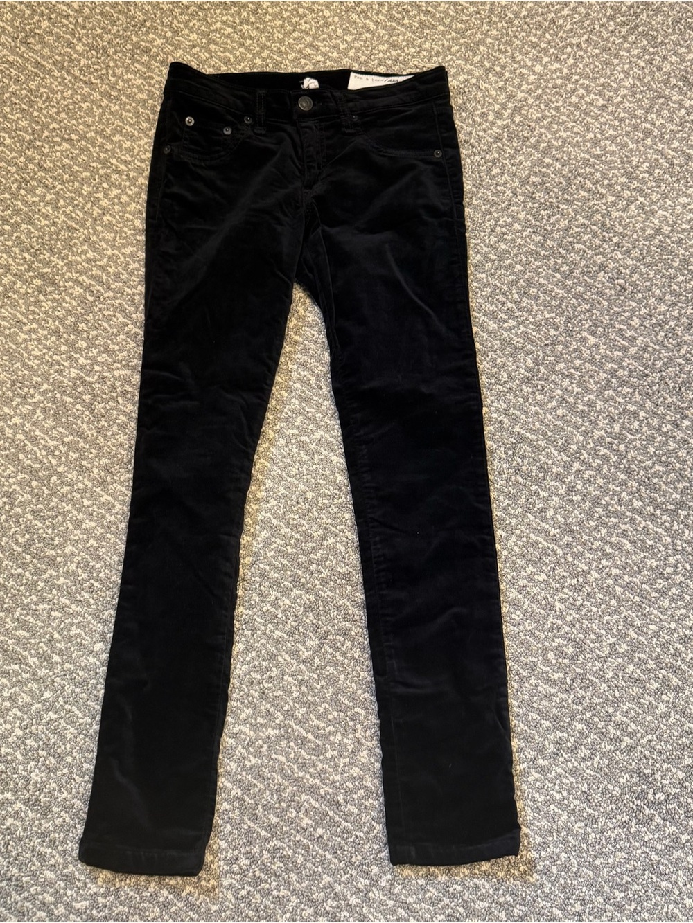 rag & bone Black Skinny Corduroy Pants
